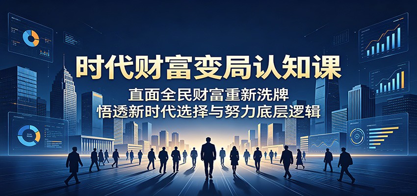 时代财富变局认知课：直面全民财富重新洗牌，悟透新时代选择与努力底层逻辑-代码㊙️阁
