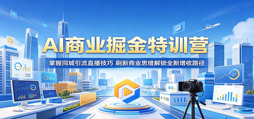 AI商业掘金特训营：掌握同城引流直播技巧，刷新商业思维解锁全新增收路径-代码㊙️阁