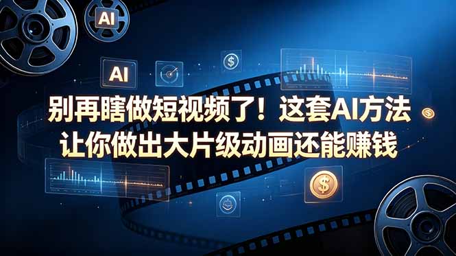 别再瞎做短视频了！这套 AI 方法让你做出大片级动画还能赚钱【原创双语字幕】-代码㊙️阁