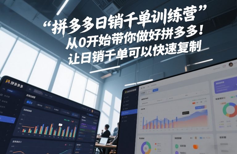 拼多多日销千单训练营，从0开始带你做好拼多多，让日销千单可以快速复制(更新26年5月)-代码㊙️阁