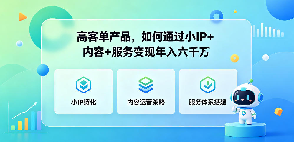 高客单产品，如何通过小IP+内容+服务变现年入六干W-代码㊙️阁