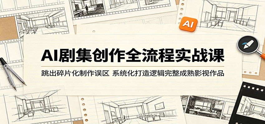 AI剧集创作全流程实战课：跳出碎片化制作误区，系统化打造逻辑完整成熟影视作品-代码㊙️阁