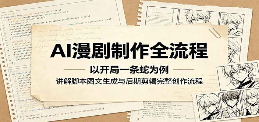 AI漫剧制作全流程：以开局一条蛇为例，讲解脚本图文生成与后期剪辑完整创作流程-代码㊙️阁