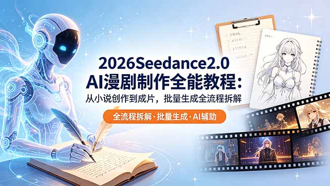 2026Seedance2.0 AI制作全能教程：从小说创作到成片，批量生成全流程拆解-代码㊙️阁