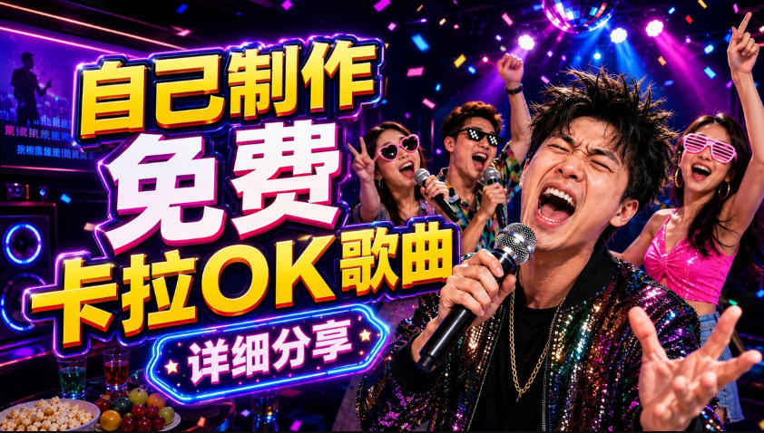 零基础AI制作免费卡拉OK视频教程，从歌曲生成、音轨分离到字幕制作、视频导出，手把手教学-代码㊙️阁