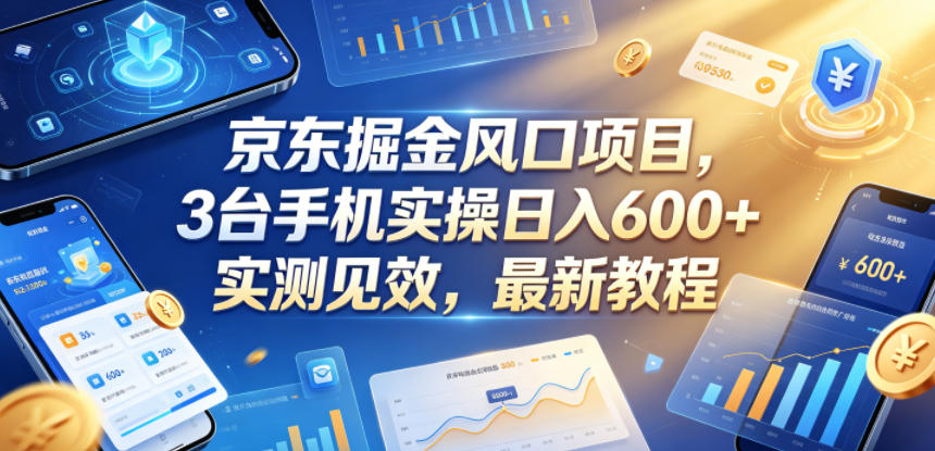 京东掘金风口项目，3台手机实操日入600+，实测见效，最新教程【揭秘】-代码㊙️阁