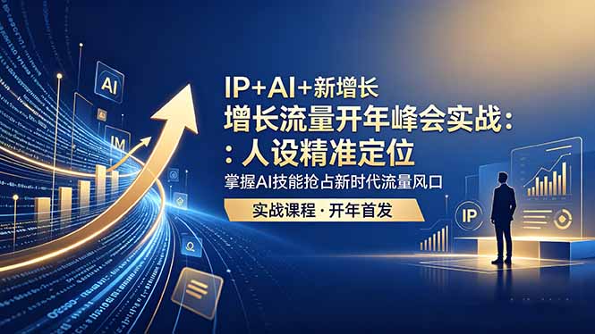 IP+AI+新增长 流量开年 峰会实战：人设精准定位 掌握AI技能抢占新时代流量风口-代码㊙️阁