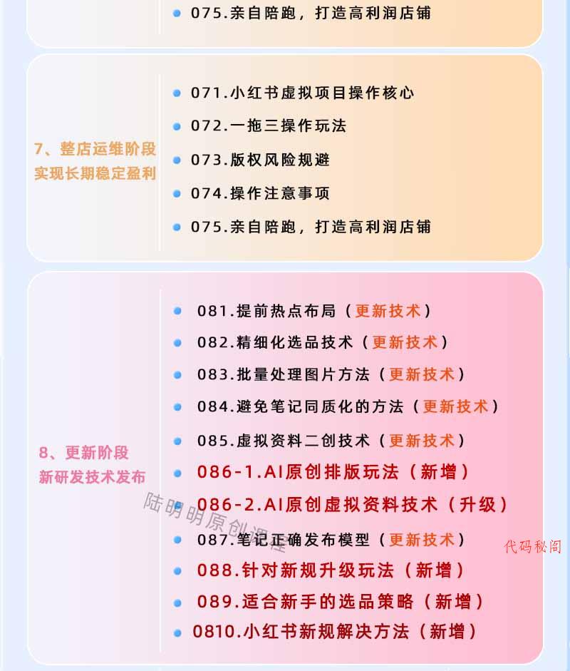 图片[4]-小红书虚拟项目特训班9.0，全面拥抱AI，批量产出原创PPT货源，单品/单店纯利润几万到几十W-代码㊙️阁