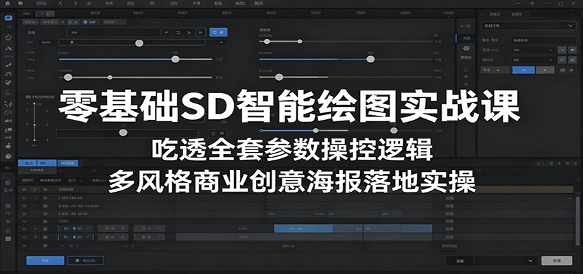 零基础SD智能绘图实战课：吃透全套参数操控逻辑，多风格商业创意海报落地实操-代码㊙️阁