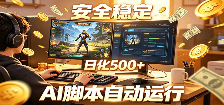 三角洲全自动挂机，AI脚本躺赚，日化500+-代码㊙️阁