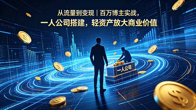 从流量到变现｜百万博主实战，一人公司搭建，轻资产放大商业价值-代码㊙️阁