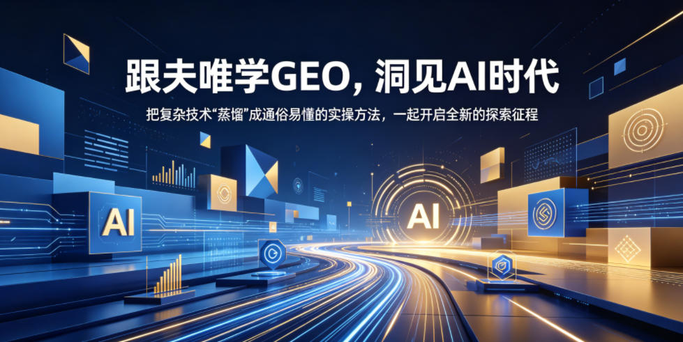 跟夫唯学GEO，洞见AI时代，把复杂技术“蒸馏”成通俗易懂的实操方法，一起开启全新的探索征程-代码㊙️阁