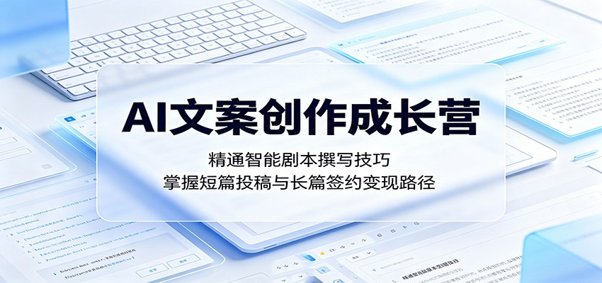 AI文案创作成长营:精通智能剧本撰写技巧,掌握短篇投稿与长篇签约变现路径-代码㊙️阁