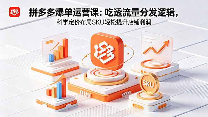 拼多多爆单运营实战课：吃透流量分发逻辑，科学定价布局SKU轻松提升店铺利润-代码㊙️阁