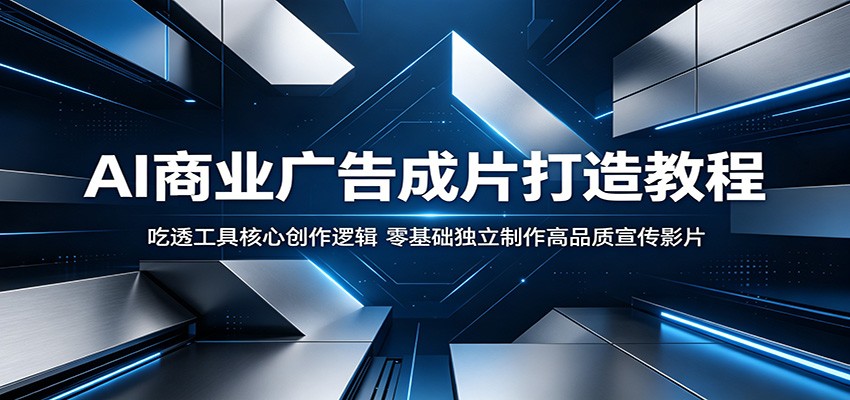 AI商业广告成片打造教程：吃透工具核心创作逻辑，零基础独立制作高品质宣传影片-代码㊙️阁