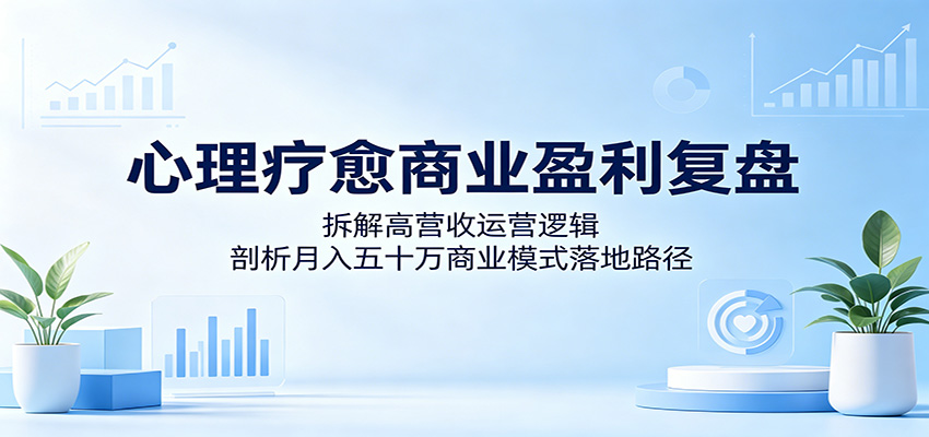 心理疗愈商业盈利复盘：拆解高营收运营逻辑，剖析月入五十万商业模式落地路径-代码㊙️阁
