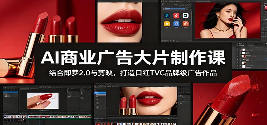 AI商业广告大片制作课：结合即梦2.0与剪映，打造口红TVC品牌级广告作品-代码㊙️阁