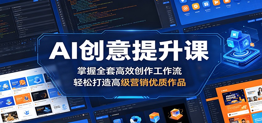 AI创意提升课：掌握全套高效创作工作流，轻松打造高级营销优质作品-代码㊙️阁