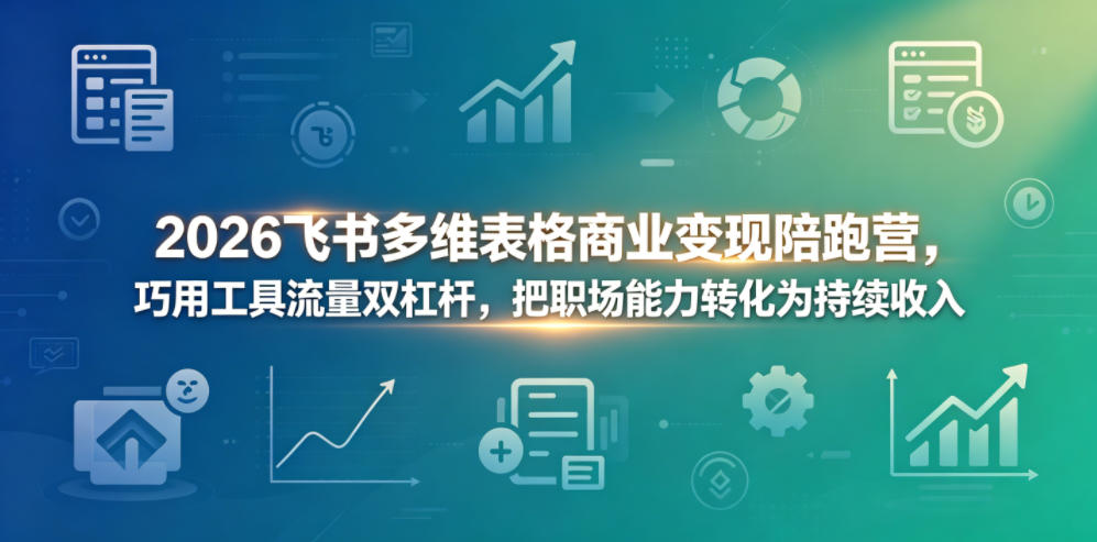 2026飞书多维表格商业变现陪跑营，巧用工具流量双杠杆，把职场能力转化为持续收入-代码㊙️阁