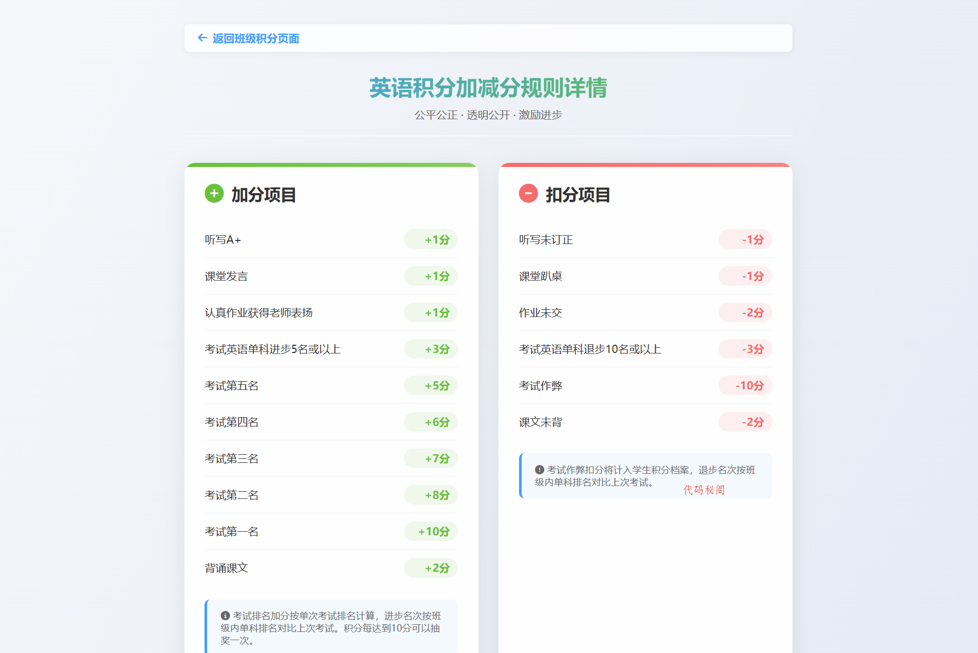 班级学生平时表现记录 积分抽奖系统源码 全开源 班级学生平时表现记录 积分抽奖系统源码 全开源