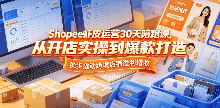 Shopee虾皮运营30天陪跑课，从开店实操到爆款打造，稳步撬动跨境店铺盈利增收-代码㊙️阁