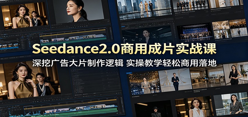 Seedance2.0商用成片实战课：深挖广告大片制作逻辑，实操教学轻松商用落地-代码㊙️阁