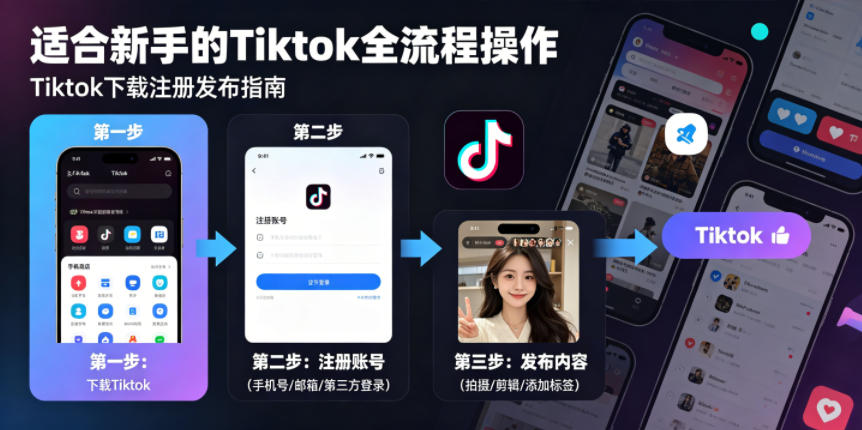 Tiktok下载注册发布，适合新手的Tiktok全流程操作-代码㊙️阁