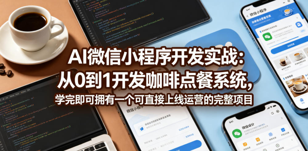 AI微信小程序开发实战：从0到1开发咖啡点餐系统，学完即可拥有一个可直接上线运营的完整项目-代码㊙️阁